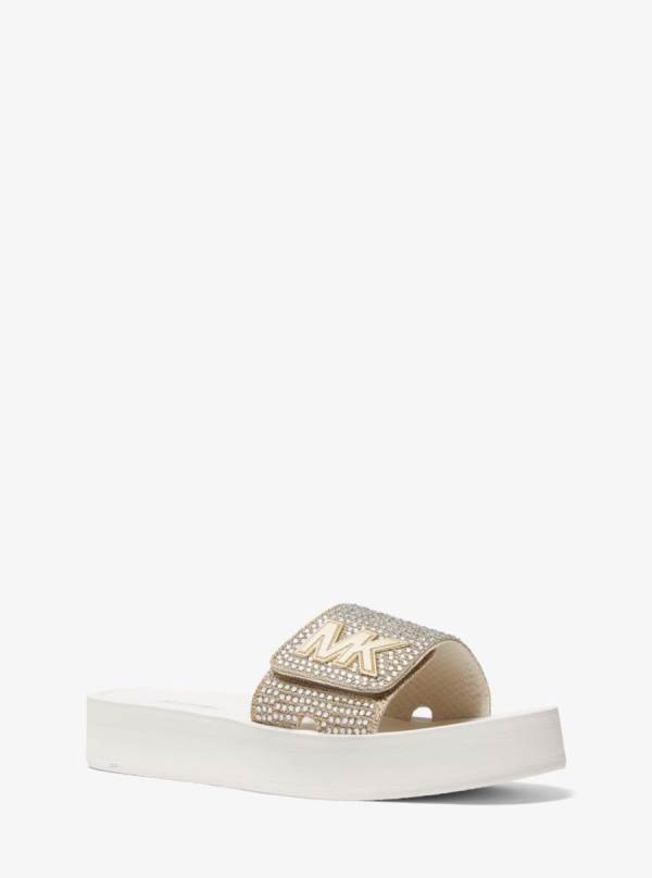 Damske Slapky Michael Kors Embellished Platform Zlate - Topanky Michael Kors Obchod | OMXQK-9206